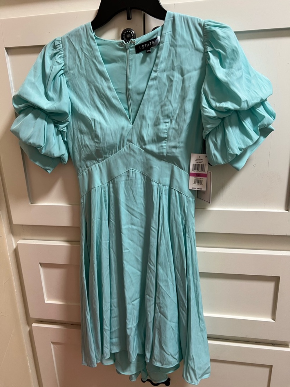 1. State Mint Puff-Sleeve Mini Dress